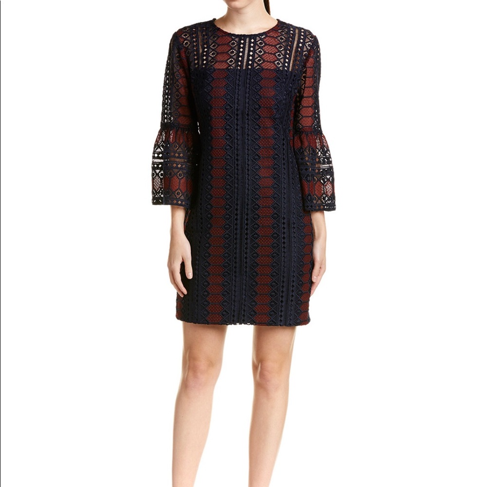 Trina Turk Crochet Shift Dress